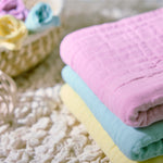 おくるみにも使える やわらかガーゼのベビーバスタオル
